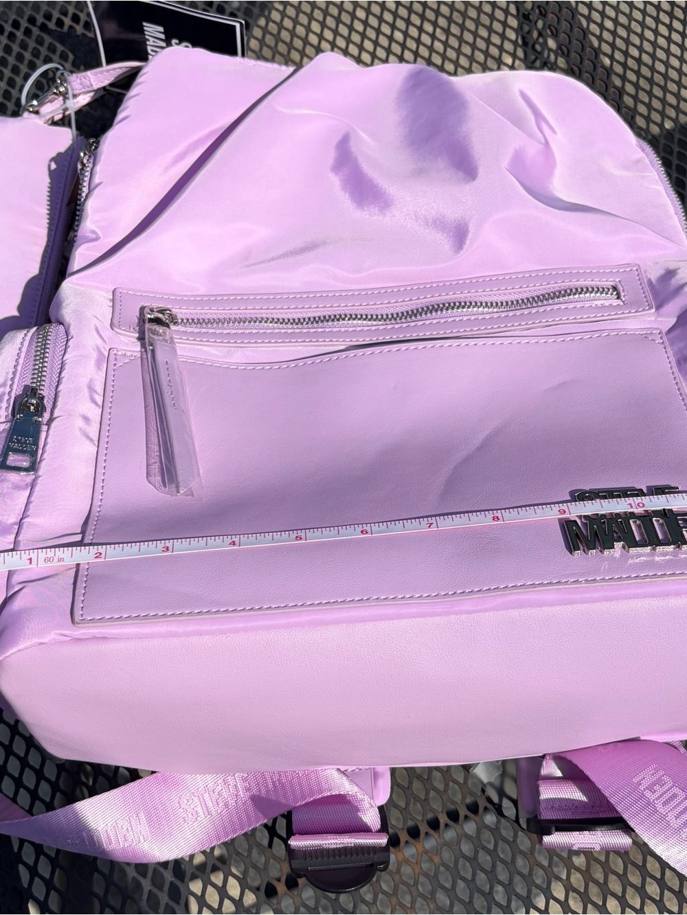 Steve Madden lilac laptop backpack